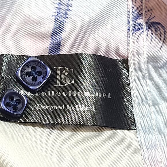 Men's BC Collection Medium Island Gradient Palm Tree Hawaiian Casual Shirt - Picture 4 of 11